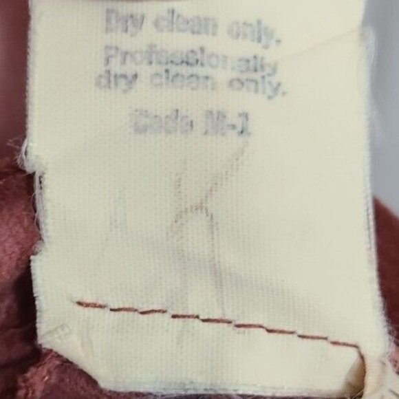 Vtg 70s Bronson of California Midi Skirt Rust Red Velvet Cottagecore Folk Sz 5/6 - Picture 12 of 12